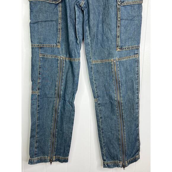 One Teaspoon Cargo Motion Jeans in Used Blue Size 25 NWT - Picture 3 of 10